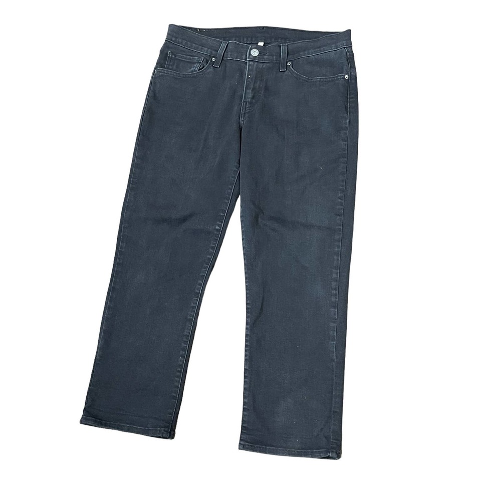 Levi's Women's Jeans Baggy Straight Leg Ankle Dark Denim Mid Rise‎ Black 27